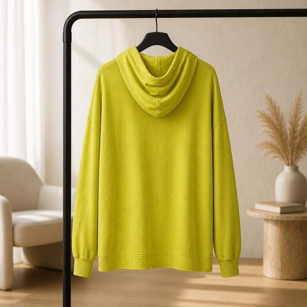 Aerie Women's Oversized Quarter-Button Henley Hoodie Sweatshirt #1379 - Picture 3 of 7